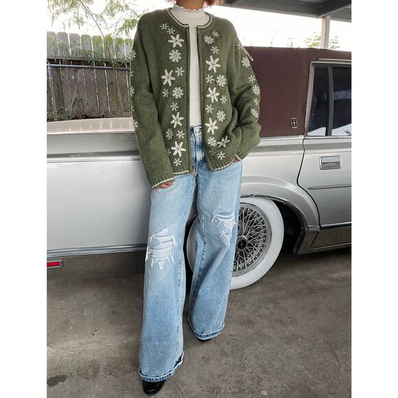 🔥Croft & Barrow Snowflakes Winter Core Holiday Christmas Ugly Knitted Sweater - Picture 2 of 14